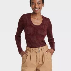 ❤️10/$40 new a new day Brown sparkle sweater